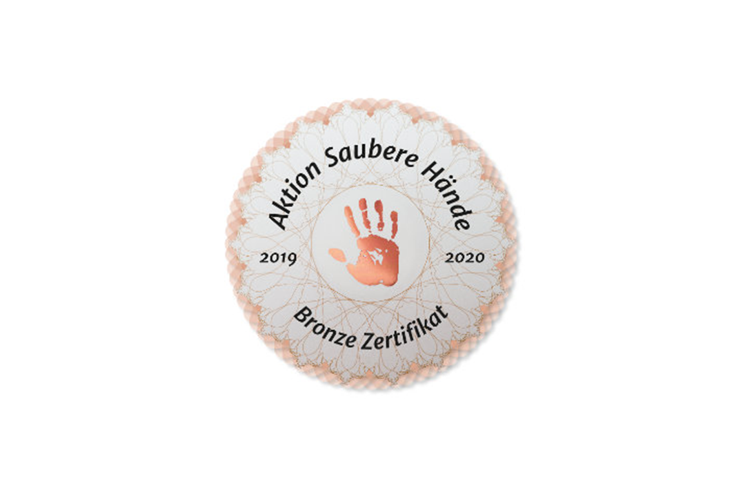 Saubere Hände Zertifikat
